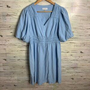 Calvin Klein blue dress balloon sleeves size 8